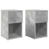 Armoire de lit 2 pcs Gris béton 29 x 31,5 x 49 cm 631485631485