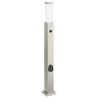 Bornes lumineuses avec détecteur et prise lot de 3 80 cm acier inoxydable IP44 631504631504