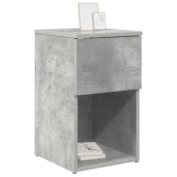Armoire de lit Gris béton 29 x 31,5 x 49 cm Bois d'ingénierie 631516631516