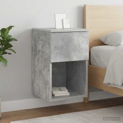 Armoire de lit Gris béton 29 x 31,5 x 49 cm Bois d'ingénierie 631516631516