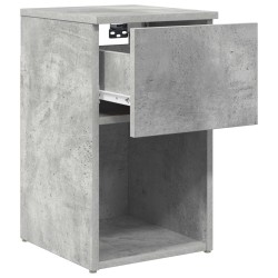 Armoire de lit Gris béton 29 x 31,5 x 49 cm Bois d'ingénierie 631516631516
