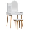 Ensemble de Coiffeuse FAUSKE 4 pcs Blanc 76 x 50 x 143 cm 631521631521