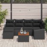 Ensemble de canapé de jardin avec stockage 7 pcs Noir polyrotin 631530631530