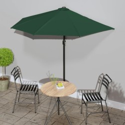 Parasol de balcon avec mât en aluminium Vert 270x144 cm Demi 631544631544
