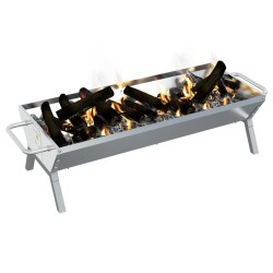 Plateau pour barbecue Argenté 118x42x30,5 cm Acier inoxydable 631549631549