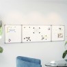 Tableau blanc magnétique pliable 200x50x1,7 cm aluminium 631580631580