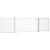 Tableau blanc magnétique pliable 200x50x1,7 cm aluminium 631580631580