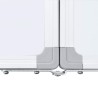 Tableau blanc magnétique pliable 200x50x1,7 cm aluminium 631580631580