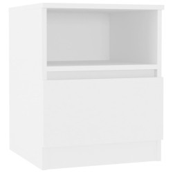 Tables de chevet 2 pcs blanc 40x40x50 cm bois d'ingénierie 631589631589