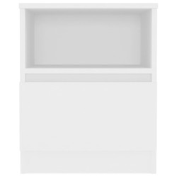 Tables de chevet 2 pcs blanc 40x40x50 cm bois d'ingénierie 631589631589