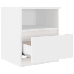 Tables de chevet 2 pcs blanc 40x40x50 cm bois d'ingénierie 631589631589