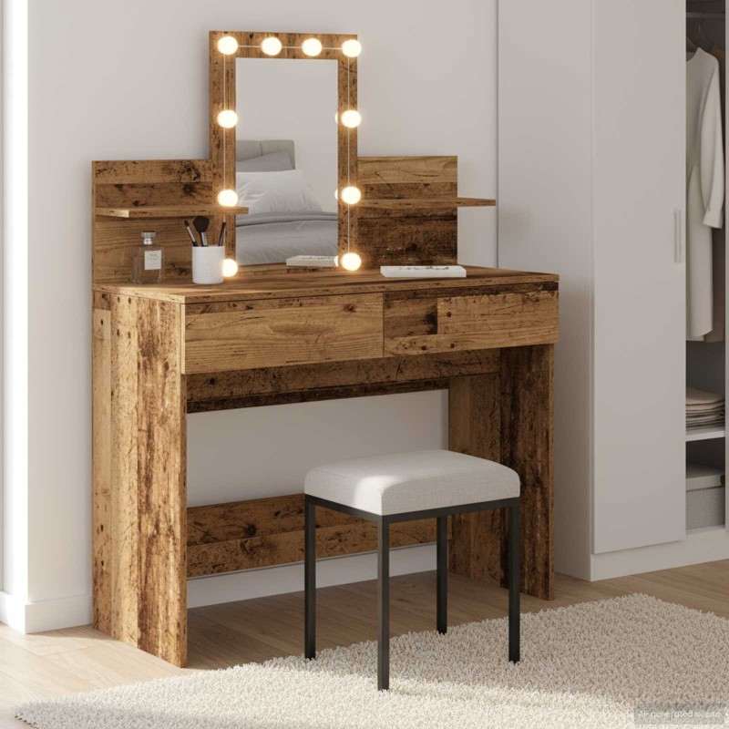 Table de Toilette avec tiroir Bois ancien 100 x 40 x 130 cm 631590631590
