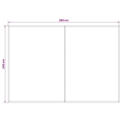 Toile de rechange pour auvent Noir 300 x 250 cm Polyester 631594631594