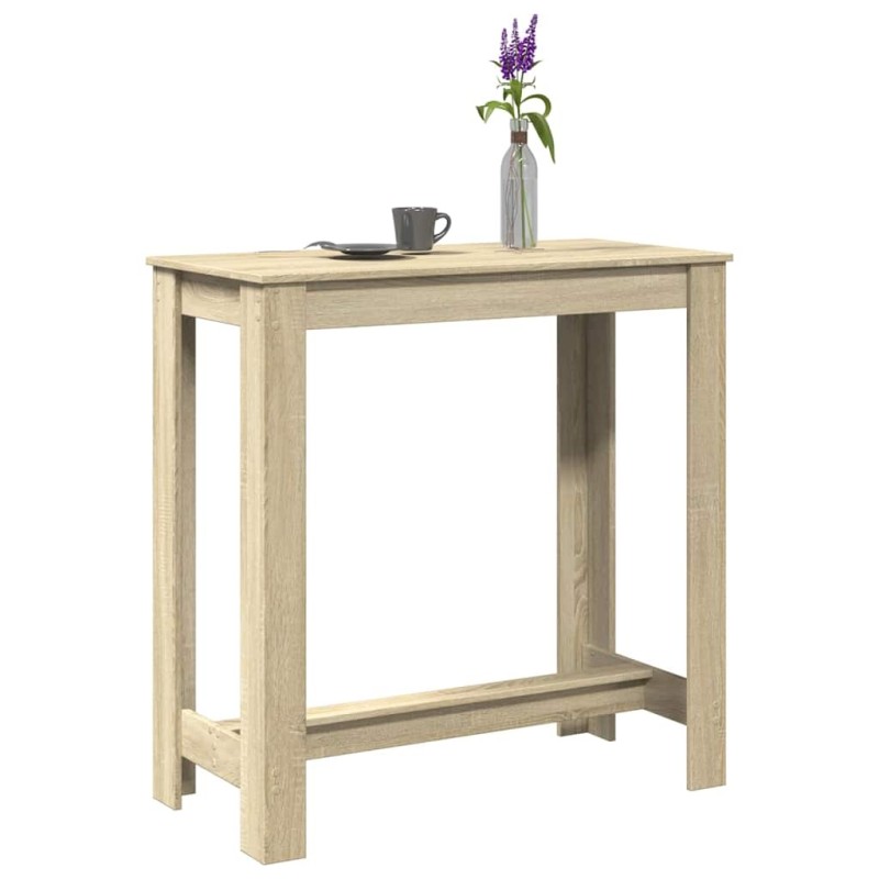 Table de bar chêne sonoma 102x50x103,5 cm bois d'ingénierie 631599631599
