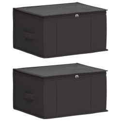 Boîte de rangement avec fenêtre transparente 2 pcs Anthracite 631603631603