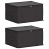 Boîte de rangement avec fenêtre transparente 2 pcs Anthracite 631603631603