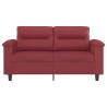 Canapé à 2 places Rouge bordeaux 120 cm Similicuir 631605631605