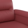 Canapé à 2 places Rouge bordeaux 120 cm Similicuir 631605631605