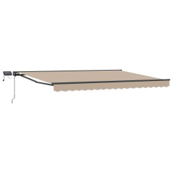 Cadre de store manuel avec LEDs Beige et Anthracite 5 x 3 m 631611631611