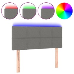 Tête de lit à LED Gris foncé 90x5x78/88 cm Tissu 631613631613