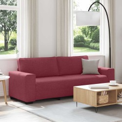 Canapé 3 places rouge vin 220x77x82 cm en tissu 631617631617