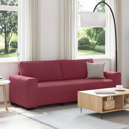Canapé 3 places rouge vin 220x77x82 cm en tissu 631617631617