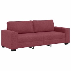 Canapé 3 places rouge vin 220x77x82 cm en tissu 631617631617