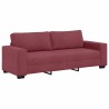 Canapé 3 places rouge vin 220x77x82 cm en tissu 631617631617