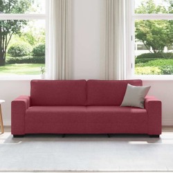 Canapé 3 places rouge vin 220x77x82 cm en tissu 631617631617