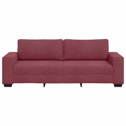 Canapé 3 places rouge vin 220x77x82 cm en tissu 631617631617
