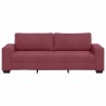 Canapé 3 places rouge vin 220x77x82 cm en tissu 631617631617
