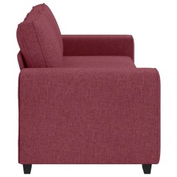 Canapé 3 places rouge vin 220x77x82 cm en tissu 631617631617