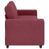 Canapé 3 places rouge vin 220x77x82 cm en tissu 631617631617