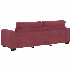 Canapé 3 places rouge vin 220x77x82 cm en tissu 631617631617