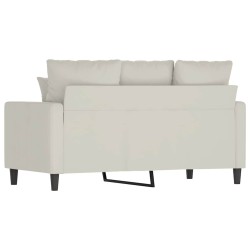 Canapé à 2 places Crème 120 cm Velours 631619631619