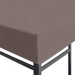 Housse de Gazebo Taupe 300 x 300 cm Polyester et Acier 631632631632