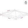 Housse de Gazebo Taupe 300 x 300 cm Polyester et Acier 631632631632