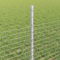 Clôture en fil soudé avec poteaux 50 x 0,5 m Acier galvanisé 631633631633