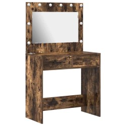 Table de Toilette avec tiroir Chêne fumé 78,5 x 41 x 135 cm 631649631649