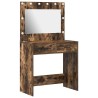 Table de Toilette avec tiroir Chêne fumé 78,5 x 41 x 135 cm 631649631649