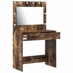 Table de Toilette avec tiroir Chêne fumé 78,5 x 41 x 135 cm 631649631649