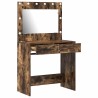 Table de Toilette avec tiroir Chêne fumé 78,5 x 41 x 135 cm 631649631649