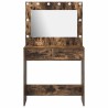 Table de Toilette avec tiroir Chêne fumé 78,5 x 41 x 135 cm 631649631649