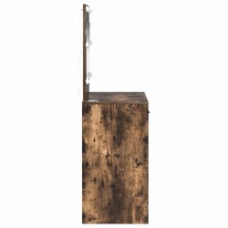 Table de Toilette avec tiroir Chêne fumé 78,5 x 41 x 135 cm 631649631649