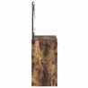 Table de Toilette avec tiroir Chêne fumé 78,5 x 41 x 135 cm 631649631649