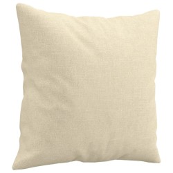 Canapé 2 places avec oreillers décoratifs crème 120 cm tissu 631650631650