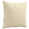 Canapé 2 places avec oreillers décoratifs crème 120 cm tissu 631650631650