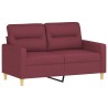 Canapé 2 places avec oreillers bordeaux 120 cm tissu 631651631651