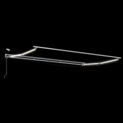Cadre de store électrique avec LED Blanc 4 x 2 m Aluminium 631653631653