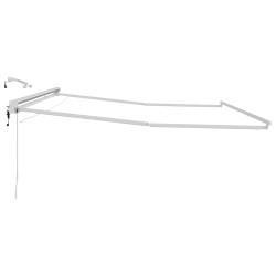 Cadre de store électrique avec LED Blanc 4 x 2 m Aluminium 631653631653